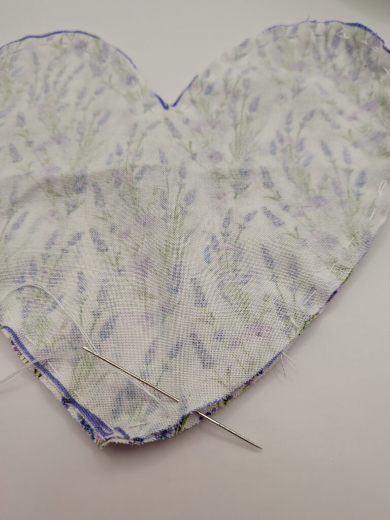 Steps for a sewing a lavender pillow.