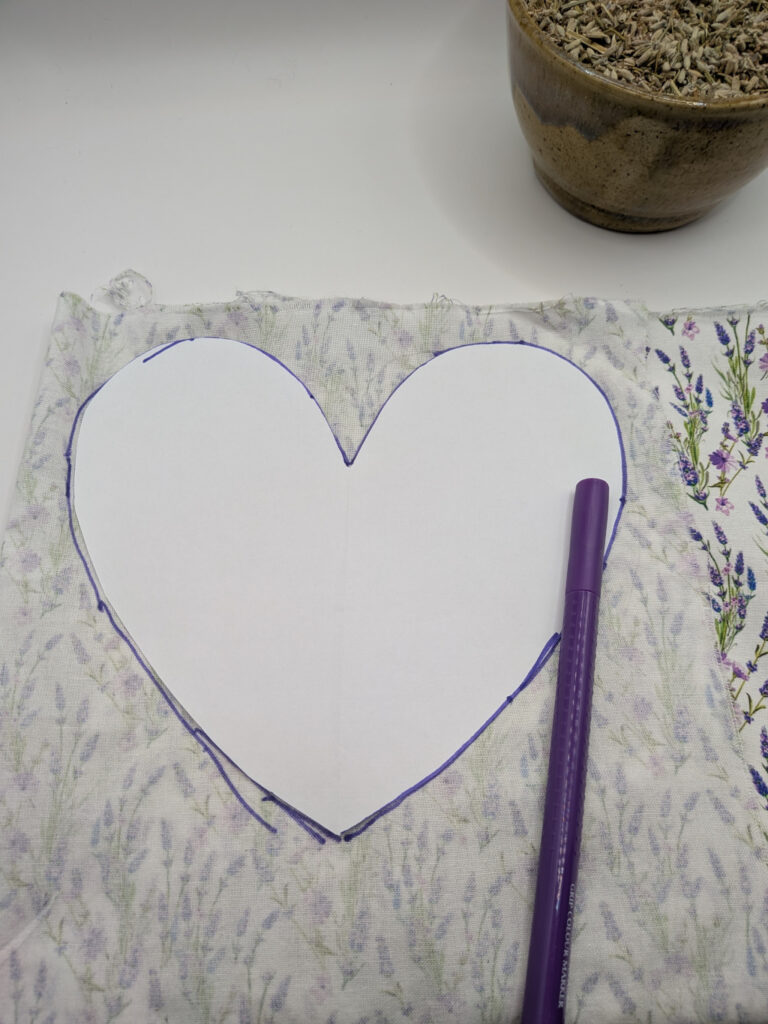 Steps for a sewing a lavender pillow.