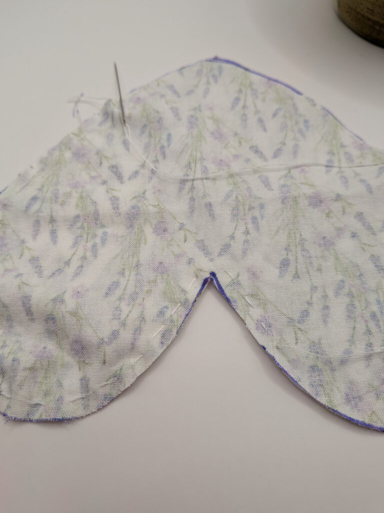 Steps for a sewing a lavender pillow.